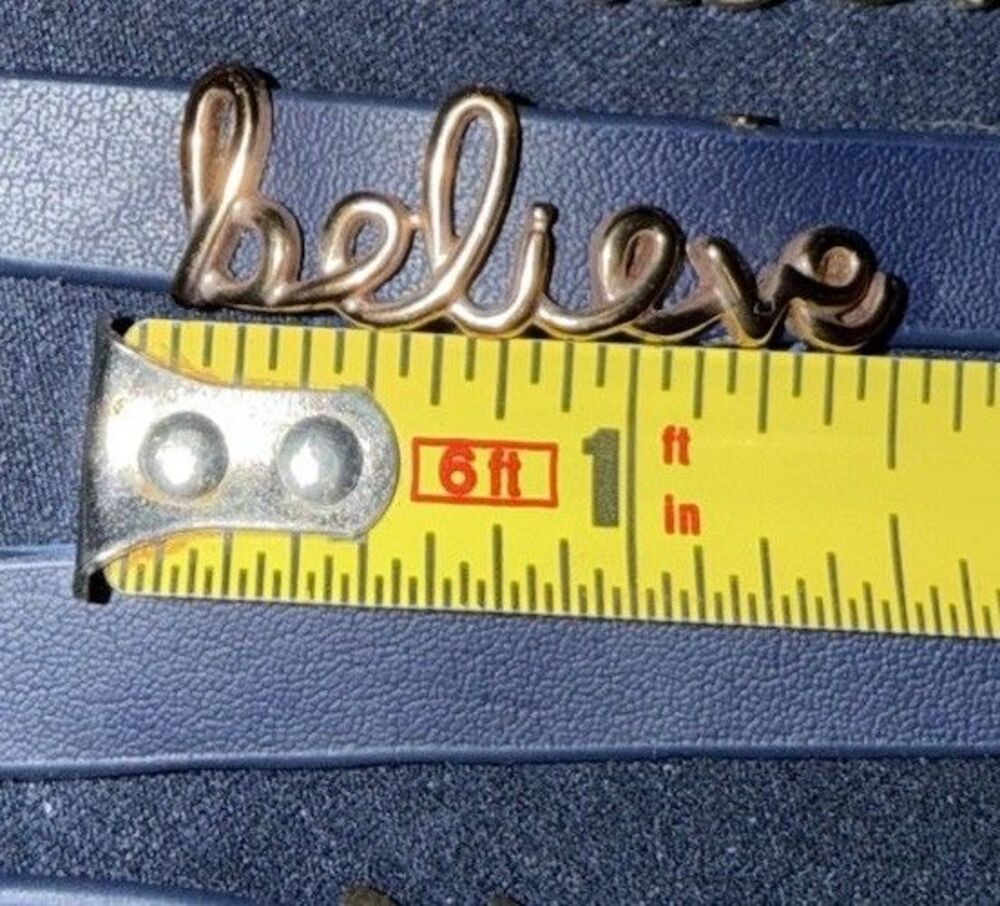 Keep Collective Believe Rose Gold Tone Script Word slider Charm EUC no box